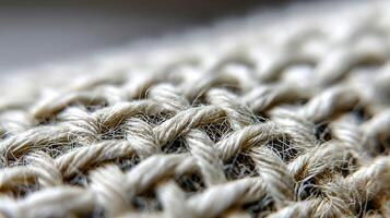 Textured fabric background showcasing woven fibers in detail photo