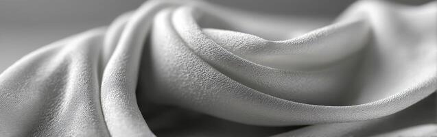 Textured white fabric draping elegantly under soft lighting photo