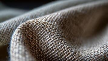 Textured fabric with intricate weave and natural tones photo