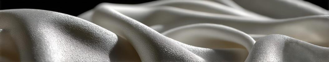 Textured white fabric creating soft waves with gentle folds photo