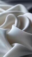 Soft fabric draping elegantly on a textured surface in natural light photo
