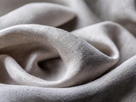 Beautifully textured fabric background in soft neutral tones photo
