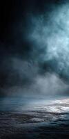 Ethereal haze envelops studio backdrop creating a mystical atmosphere photo