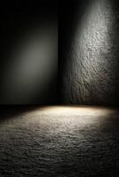 Creative lighting in a modern studio space evokes artistic inspiration photo