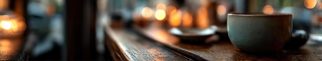 Warm ambiance in a cozy cafe inviting tranquil moments with friends photo