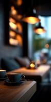 Warm evenings spent in a cozy cafe with delightful drinks and ambiance photo