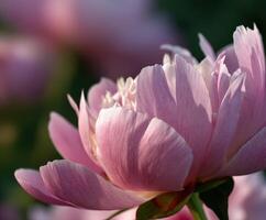 Peony flower in full bloom on a sunny day photo