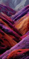 Colorful patterns in vibrant natural landscapes photo
