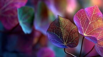 Vibrant leaves showcasing nature's intricate design photo