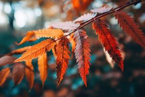 Colorful autumn leaves showcasing nature's palette photo