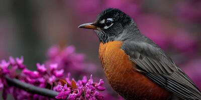 A bird is perched on a branch of a tree photo