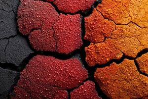 A close up of the cracked surface of the earth photo