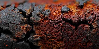 A close up of a rusty metal surface photo