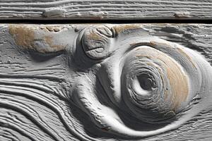 A close up of a wood panel with a face on it photo