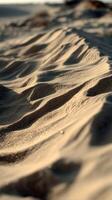 Sand dunes in the desert photo