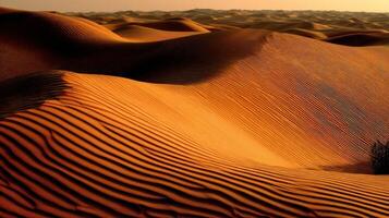 The desert is very large and has sand dunes photo