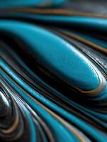 A close up of a blue and black swirl photo