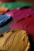 Colorful paint on a canvas photo