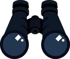 Black Binoculars Front View Optical Device for Outdoor Observation Illustration vector