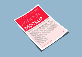 A4 Size Paper in Floor Mockup Template psd