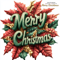 Merry Christmas background theme for Xmas gorgeous flower background with text psd