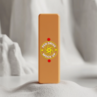 Plug ready pen drive mock up for software branding projects featuring minimal pendrive mock up psd