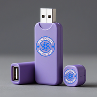 Elegant pen drive mock up with clean presentation of pendrive mock up for digital storage designs psd