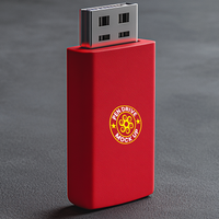 Classic pen drive mock up with portable memory card solutions in premium pen drive mock up style psd