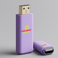 Minimal style pendrive mock up for high-resolution pen drive mock up showcasing data security psd