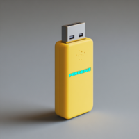 Modern pen drive mock up for technology with a stylish pen drive mock up for secure storage psd