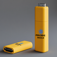 Branded pen drive mock up for digital presentation using advanced pendrive mock up design psd