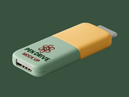 Customizable pen drive mock up offering branding tools via stylish pen drive mock up templates psd