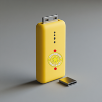 Unique pen drive mock up showing solid state drive design and futuristic pen drive mock up style psd