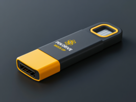 Smart pen drive mock up with tech inspired backup solutions and modern pen drive mock up vibes psd