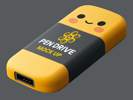 Advanced pen drive mock up capturing essential backup features using minimal pen drive mock up psd