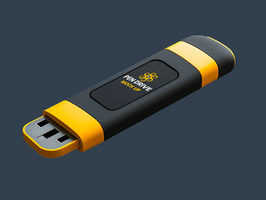 Modern stylish pen drive mock up with branding ideas that revolve around trendy pen drive mock up psd