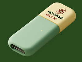 Secure pen drive mock up used for premium data transfer featuring strong pen drive mock up feel psd