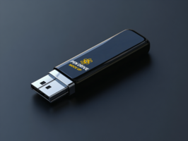 Compact stylish pen drive mock up for personal and corporate branding with elite pen drive mock up psd