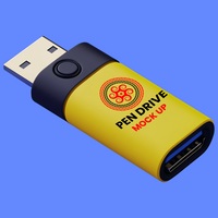 Easy to use pen drive mock up offering seamless connection through vibrant pen drive mock up formats psd