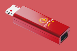 Realistic pen drive mock up highlighting tech innovation with polished pen drive mock up visuals psd