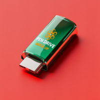 Powerful pen drive mock up concept for portable gb storage featuring bold pen drive mock up visuals psd