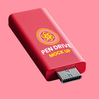 Lightweight pen drive mock up providing wireless solutions with elegant pen drive mock up designs psd