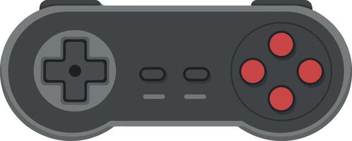 Retro game controller with red buttons and gray design illustration vector