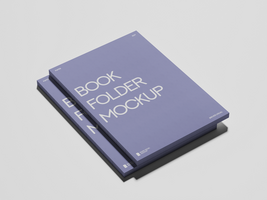 Purple Book Folder Mockup Design for Branding and Presentation psd