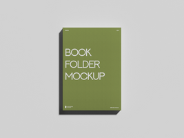 Green Book Folder Mockup for Branding and Design Presentation psd