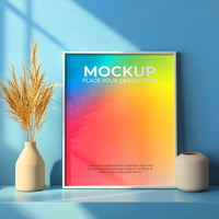 Home Display with Minimal Frame Design psd