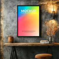 Scene with Frame for Digital Art psd