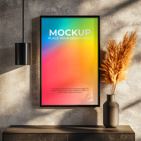Stylish Empty Frame for Design Display psd