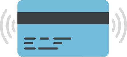 Contactless Payment Card with Wireless Signal Illustration for Digital Transactions vector