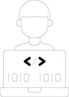 Programmer Mono Icon Symbol vector